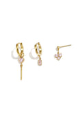 Conjunto de pendientes con forma de corazón
