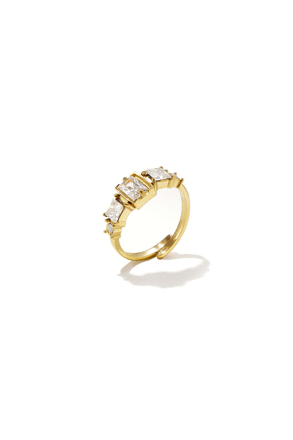 Anillo minimalista forma geométrica