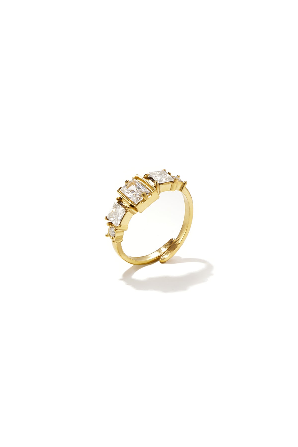 Anillo minimalista forma geométrica