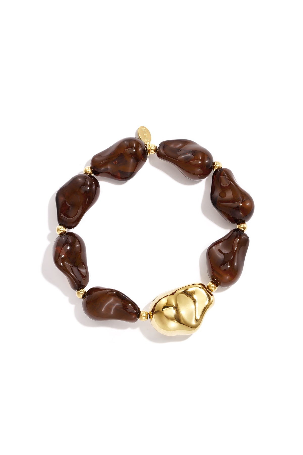 Pulseras con cuentas forma irregular