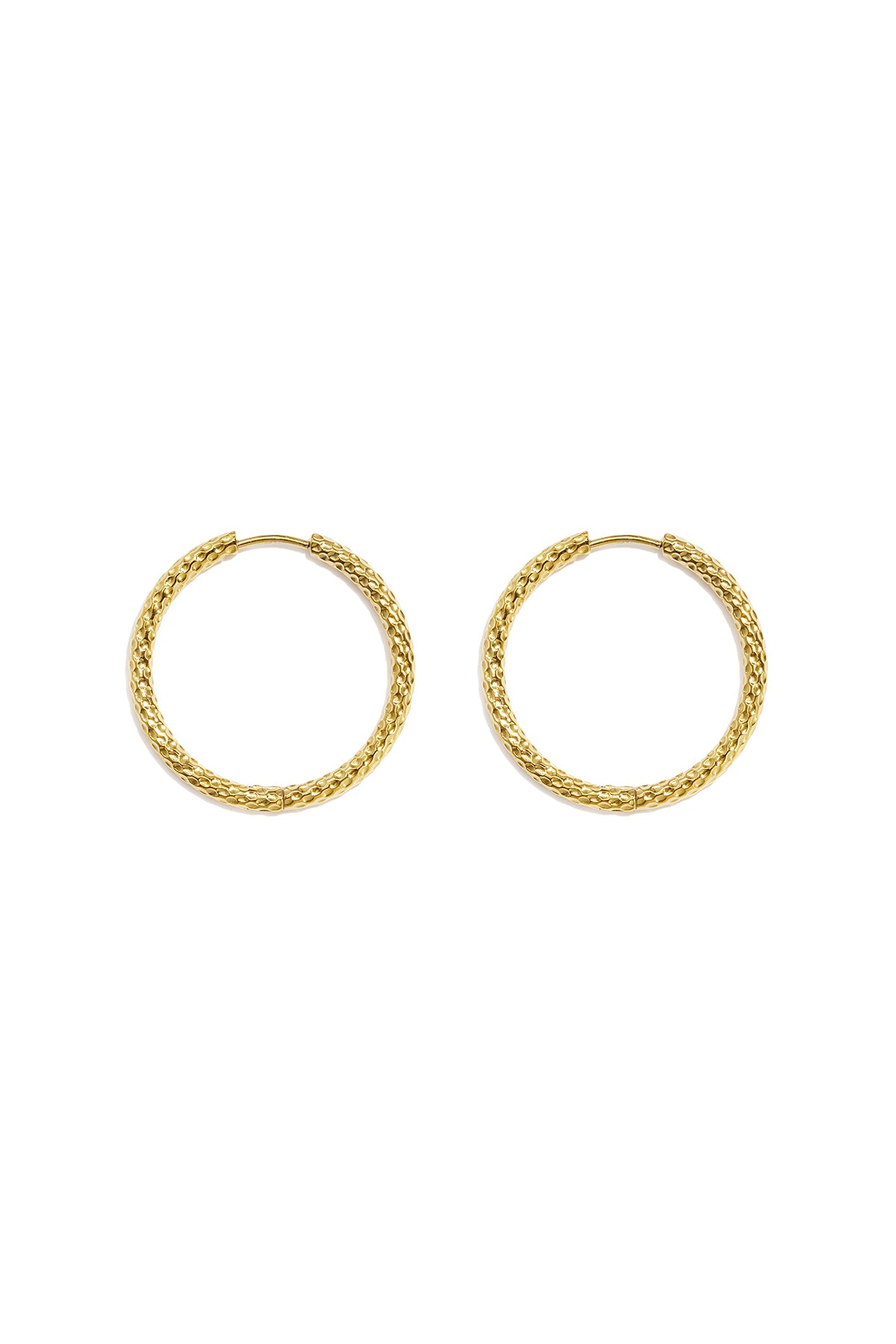 Pendientes de aro de acero inoxidable Circle Simple