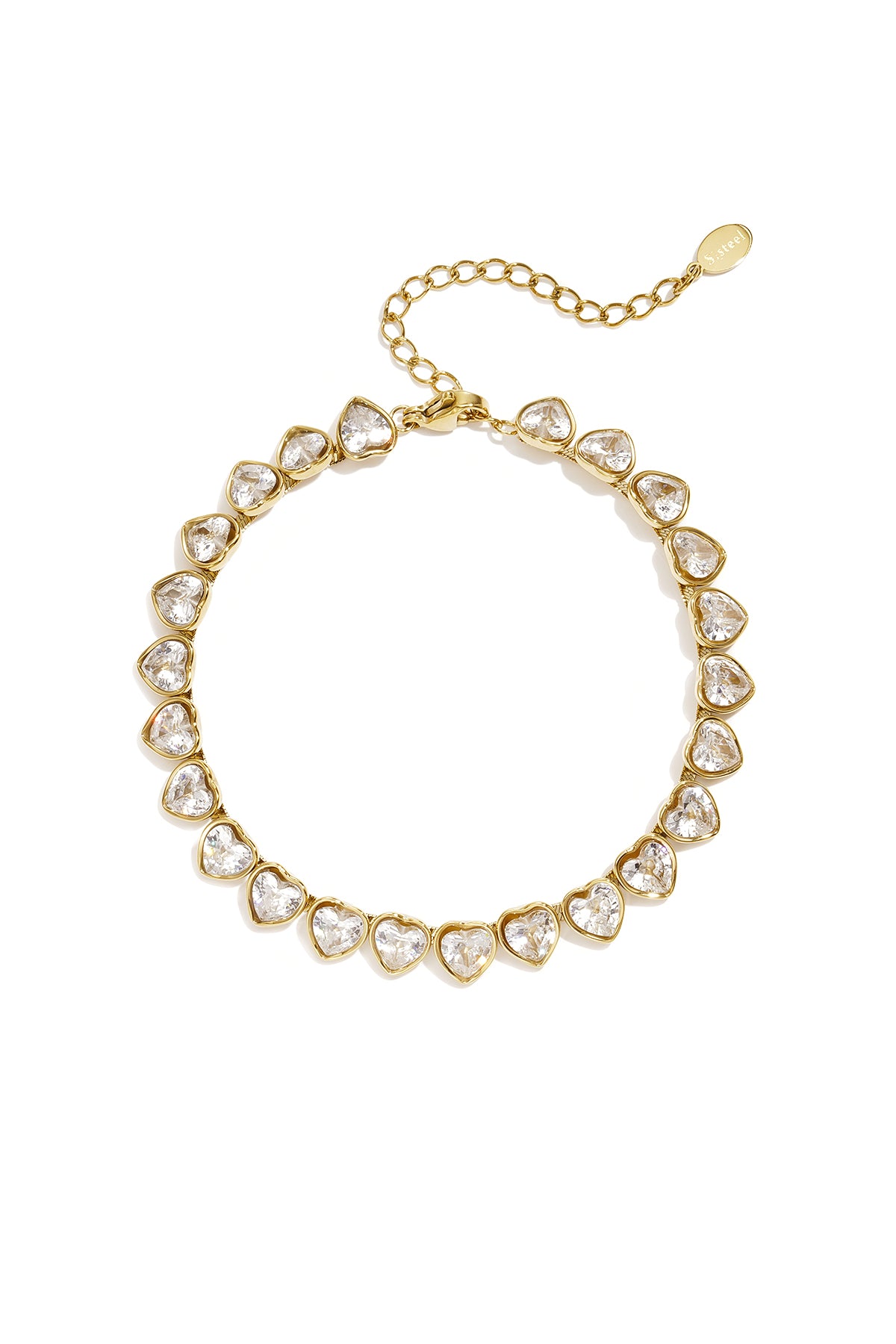 Pulseras de cadena con corazón