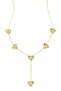 Collar en forma de Y con corazones ondulados