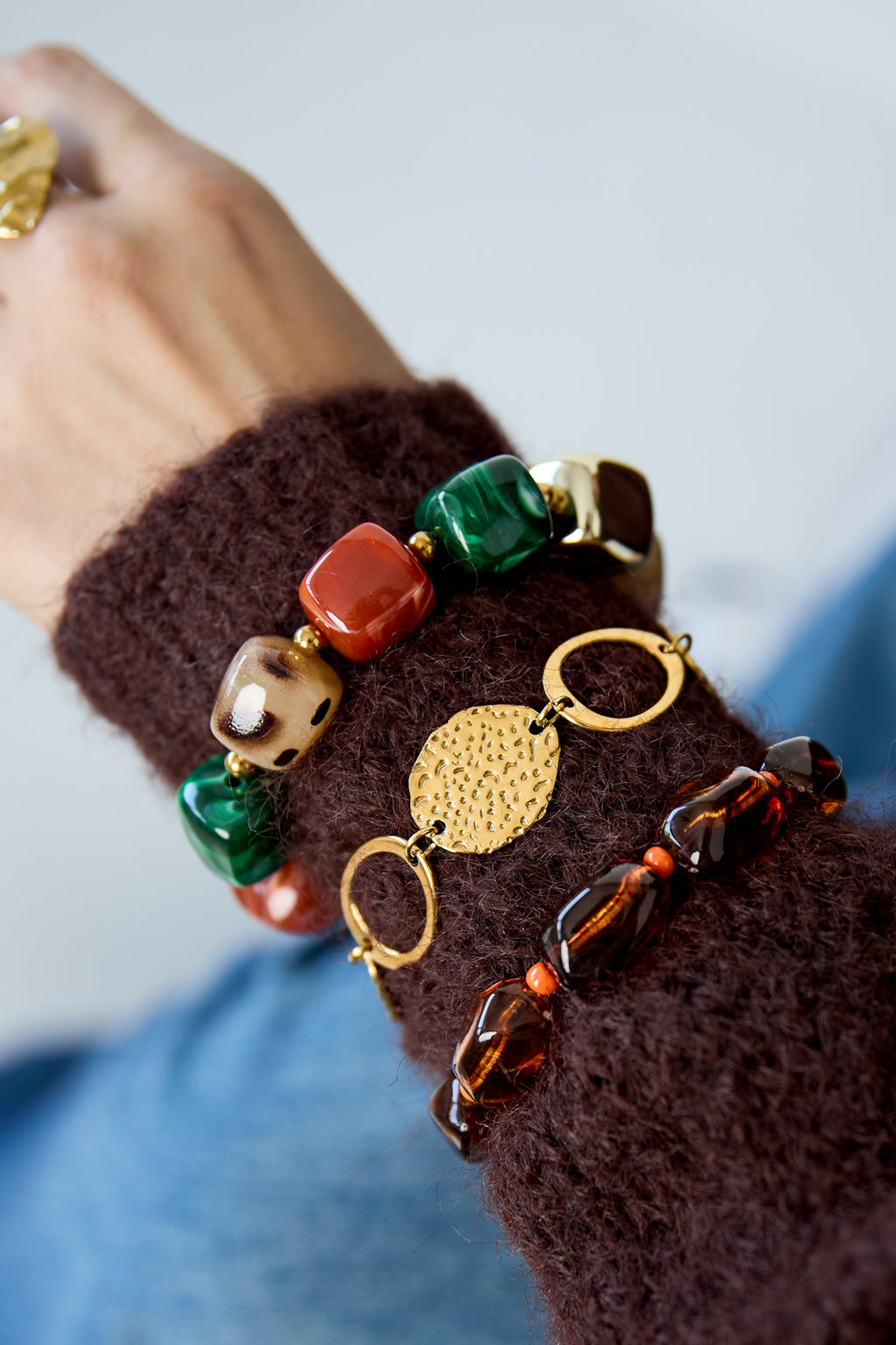 Pulseras de cuentas acrílicas