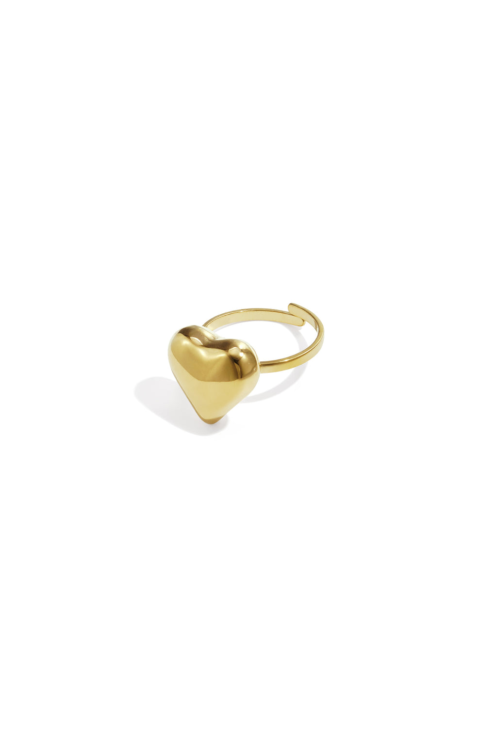 Anillo de declaración con corazón clásico