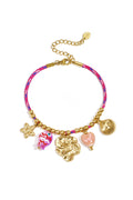 Elegant Rose Red Braided Bracelet for Spring/Summer