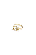 Anillo ajustable con luna y estrella brillante