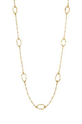 Collar cadena larga de forma ovalada