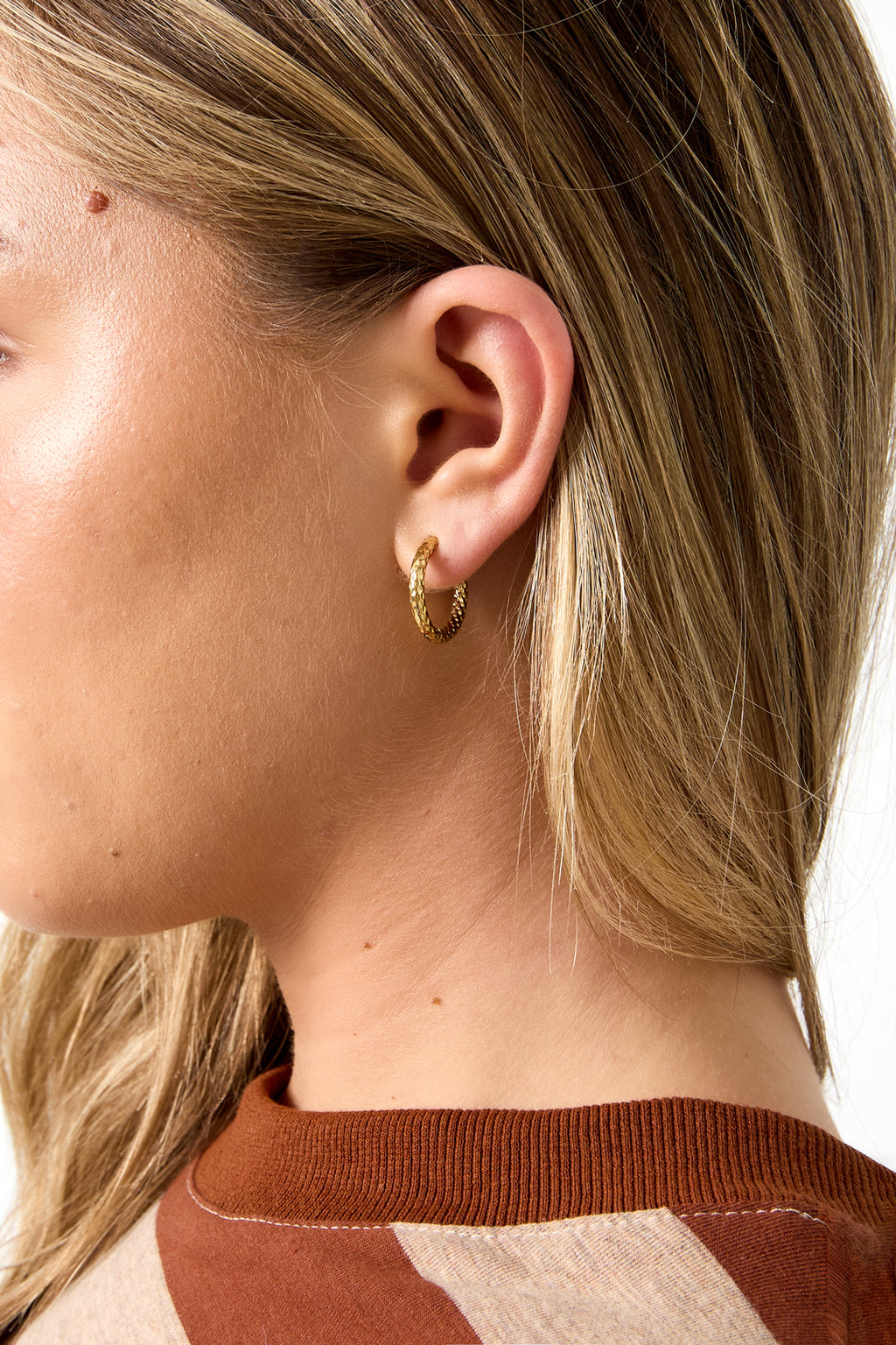 Pendientes de aro de acero inoxidable Circle Simple