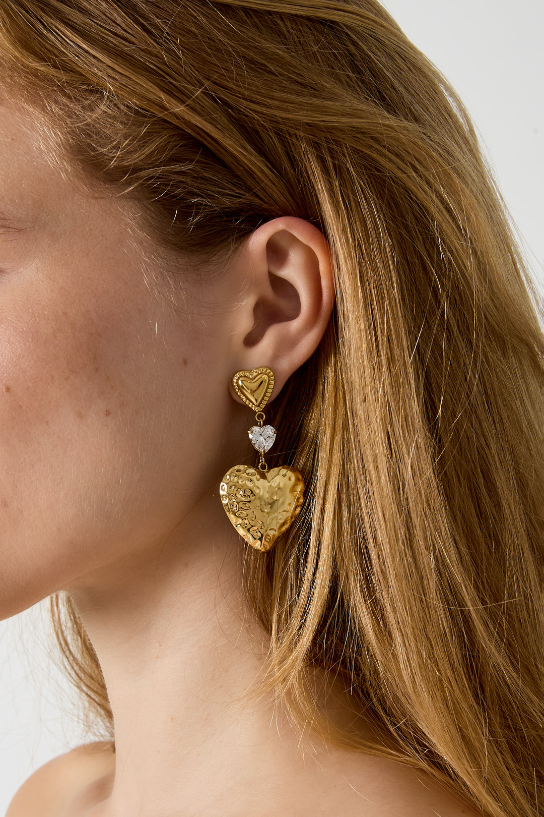Pendientes colgantes con forma de corazón