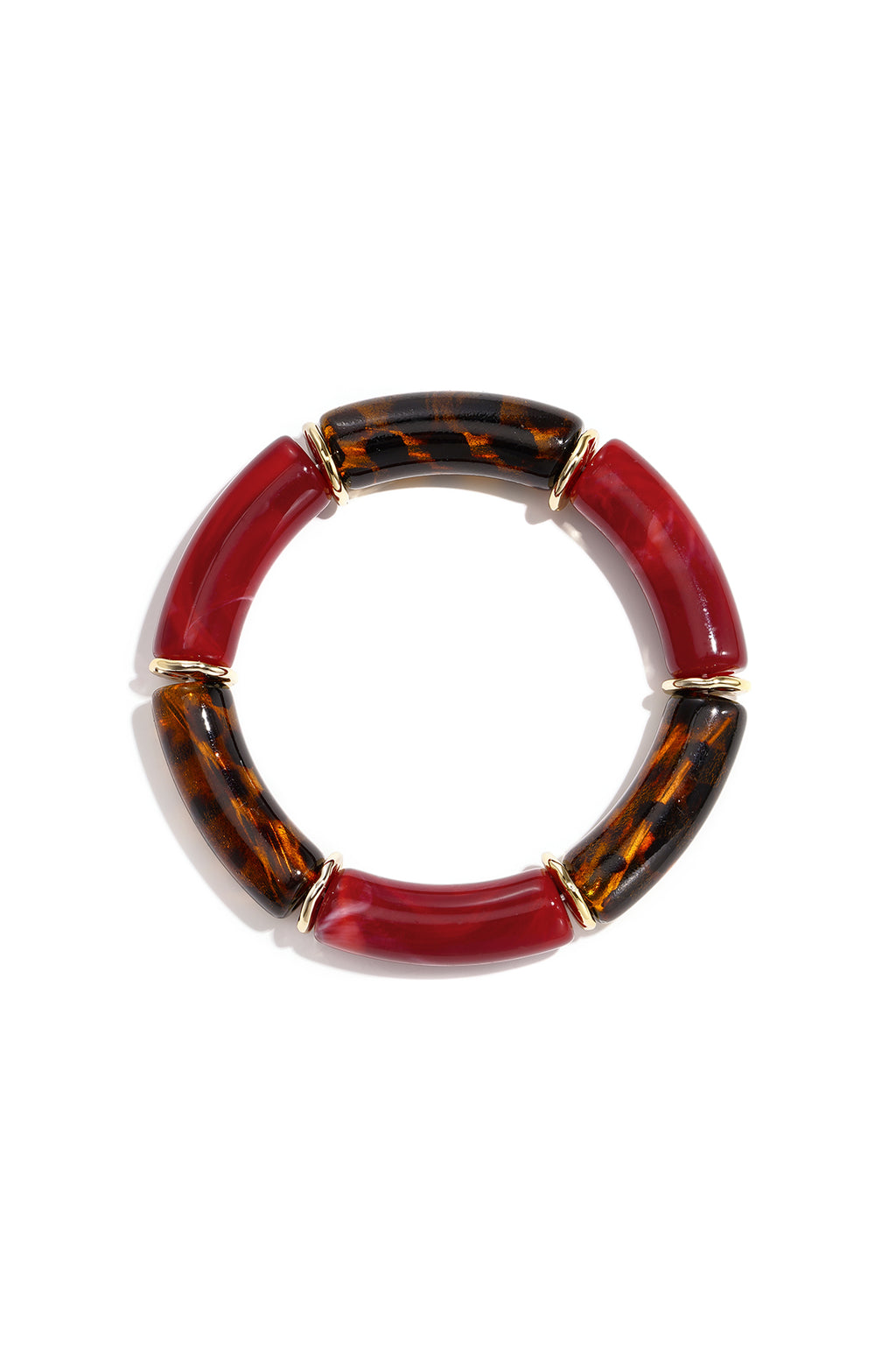 Pulseras de cuentas acrílicas alargadas