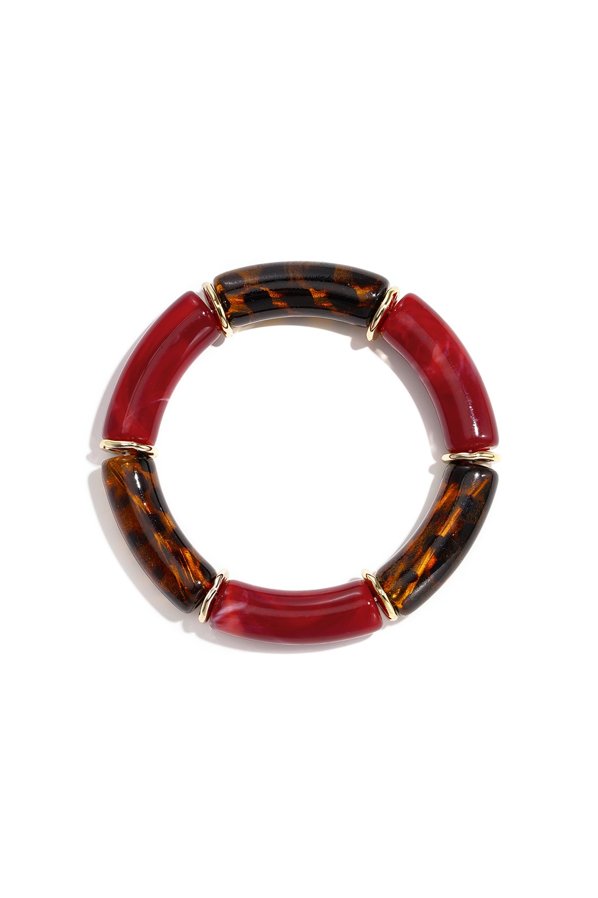 Pulseras de cuentas acrílicas alargadas