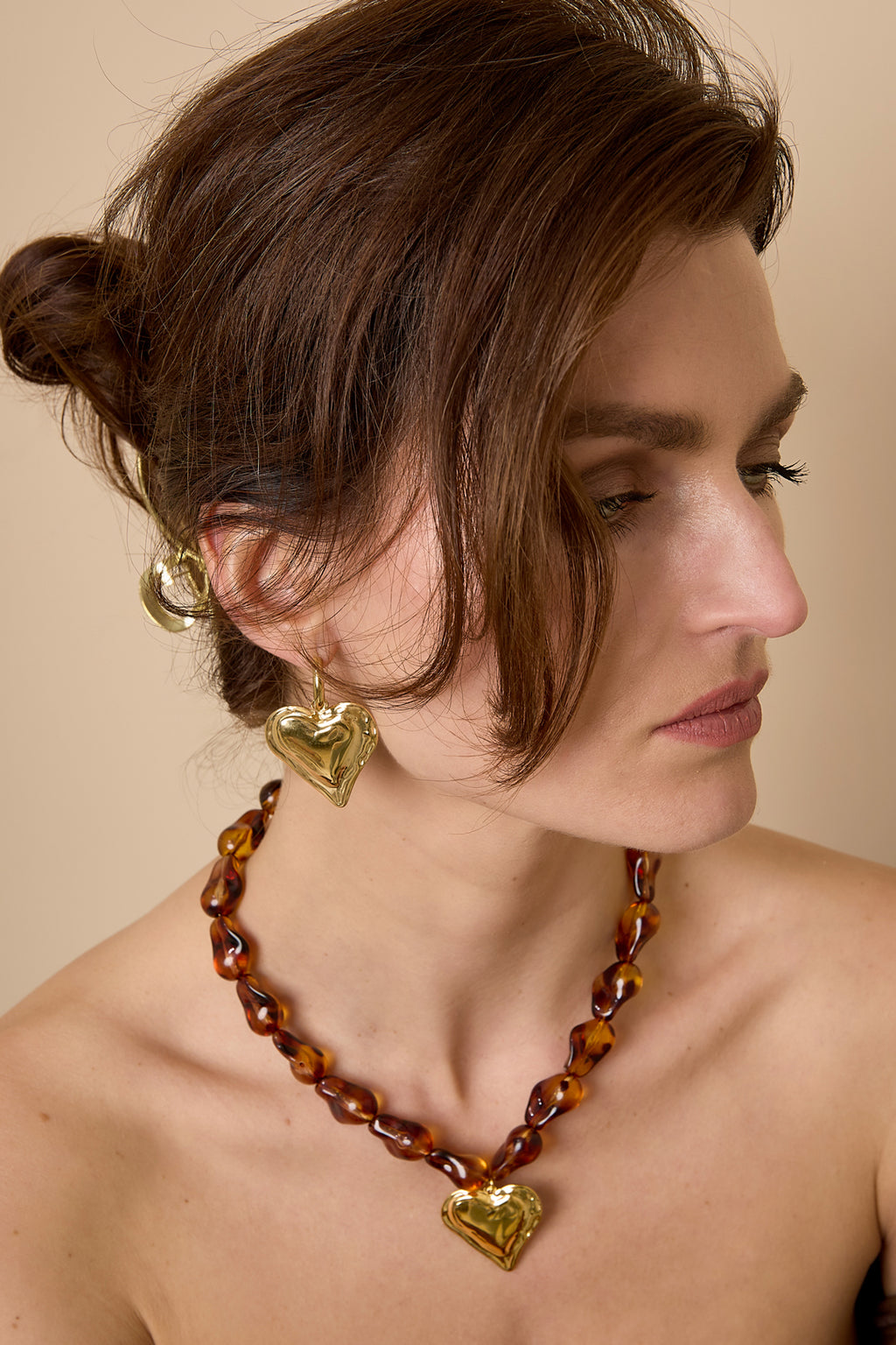 Simple Heart Drop Earrings for Daily Wear