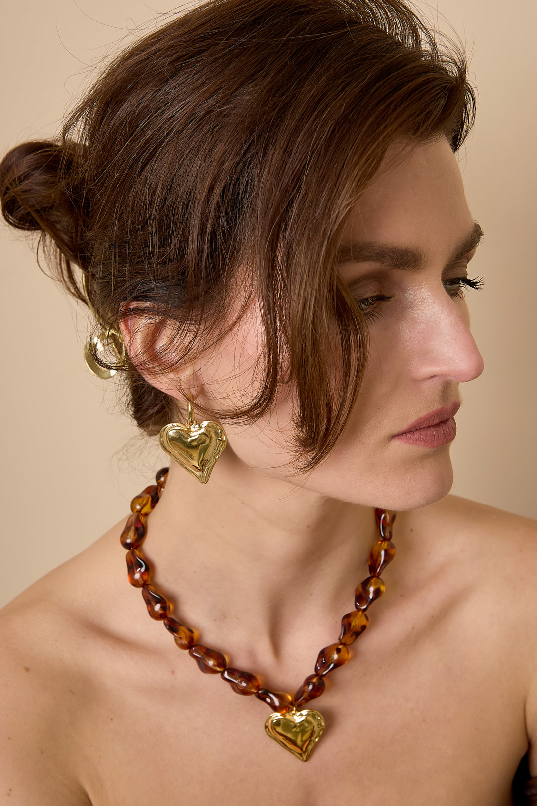 Simple Heart Drop Earrings for Daily Wear
