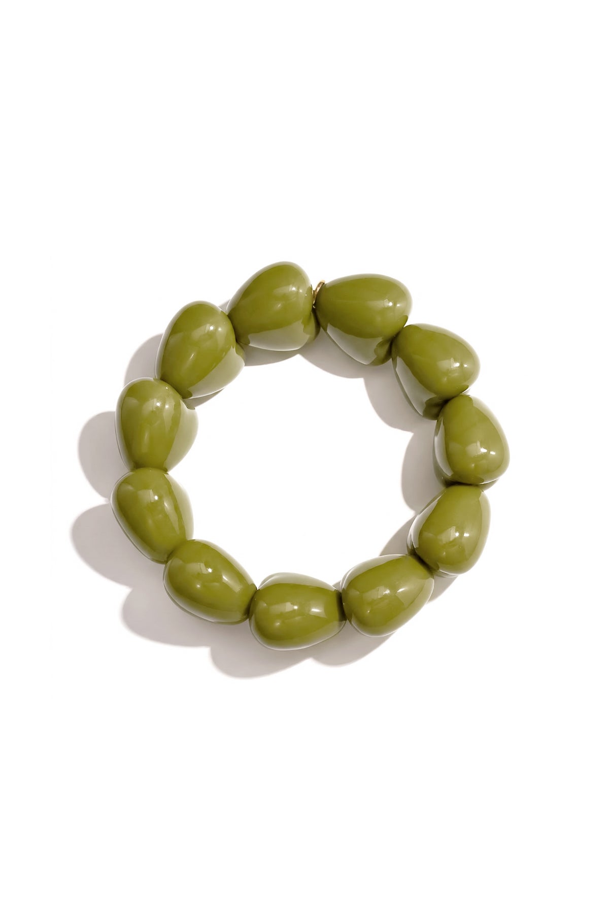 Pulsera de corazón grande de 11 cuentas