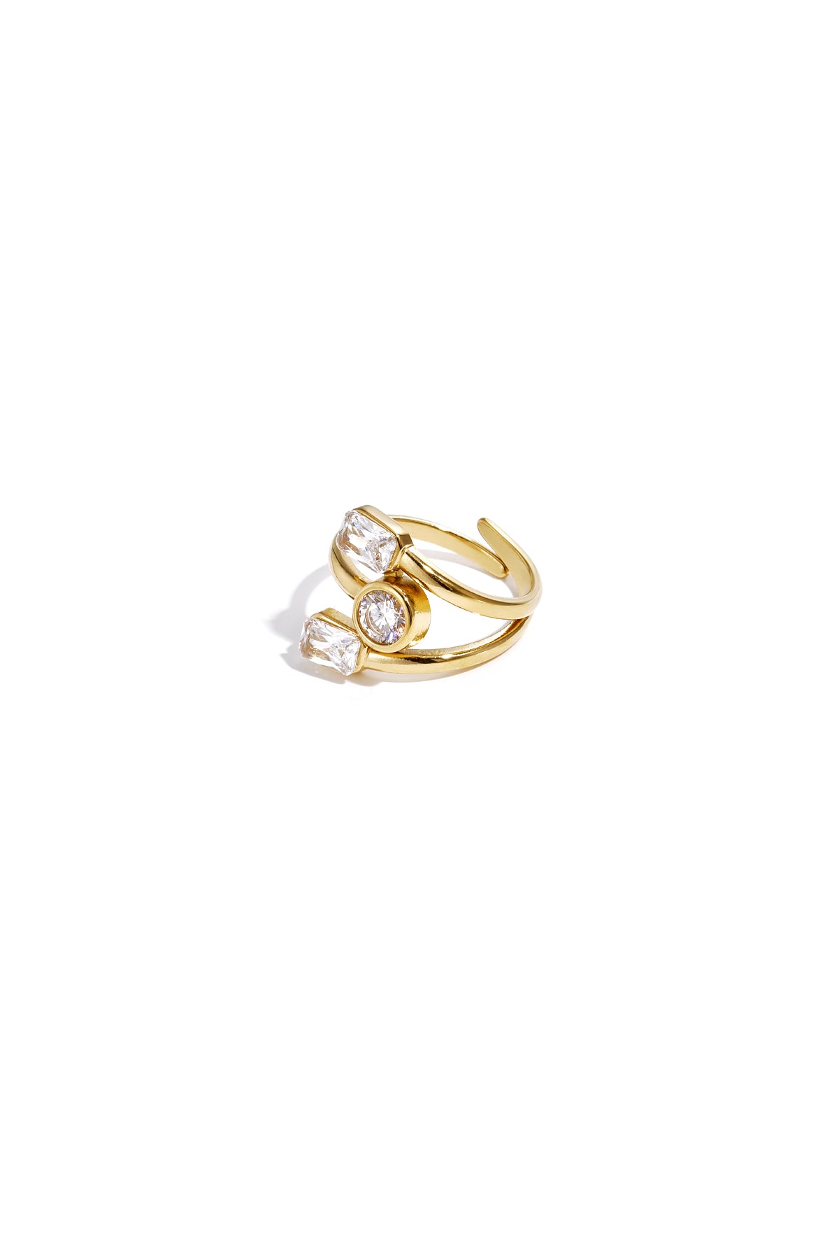 Anillo con piedras variadas
