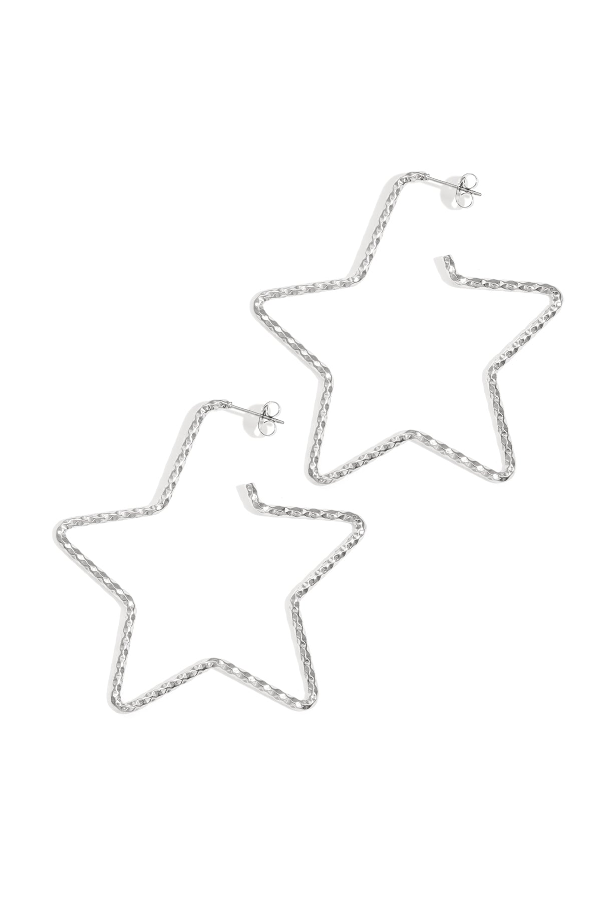 Pendientes de aro con diseño de estrella