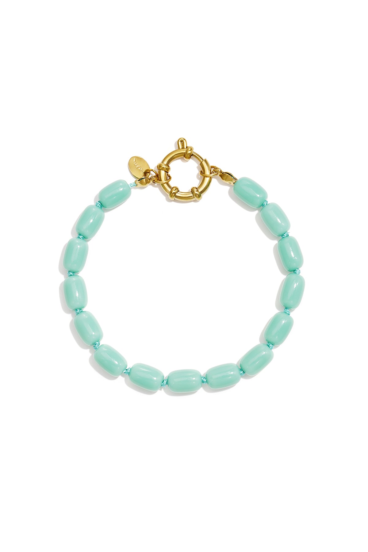 Pulseras de acero inoxidable con cuentas, color liso, sencillas, de la serie Simple Daily para mujer.