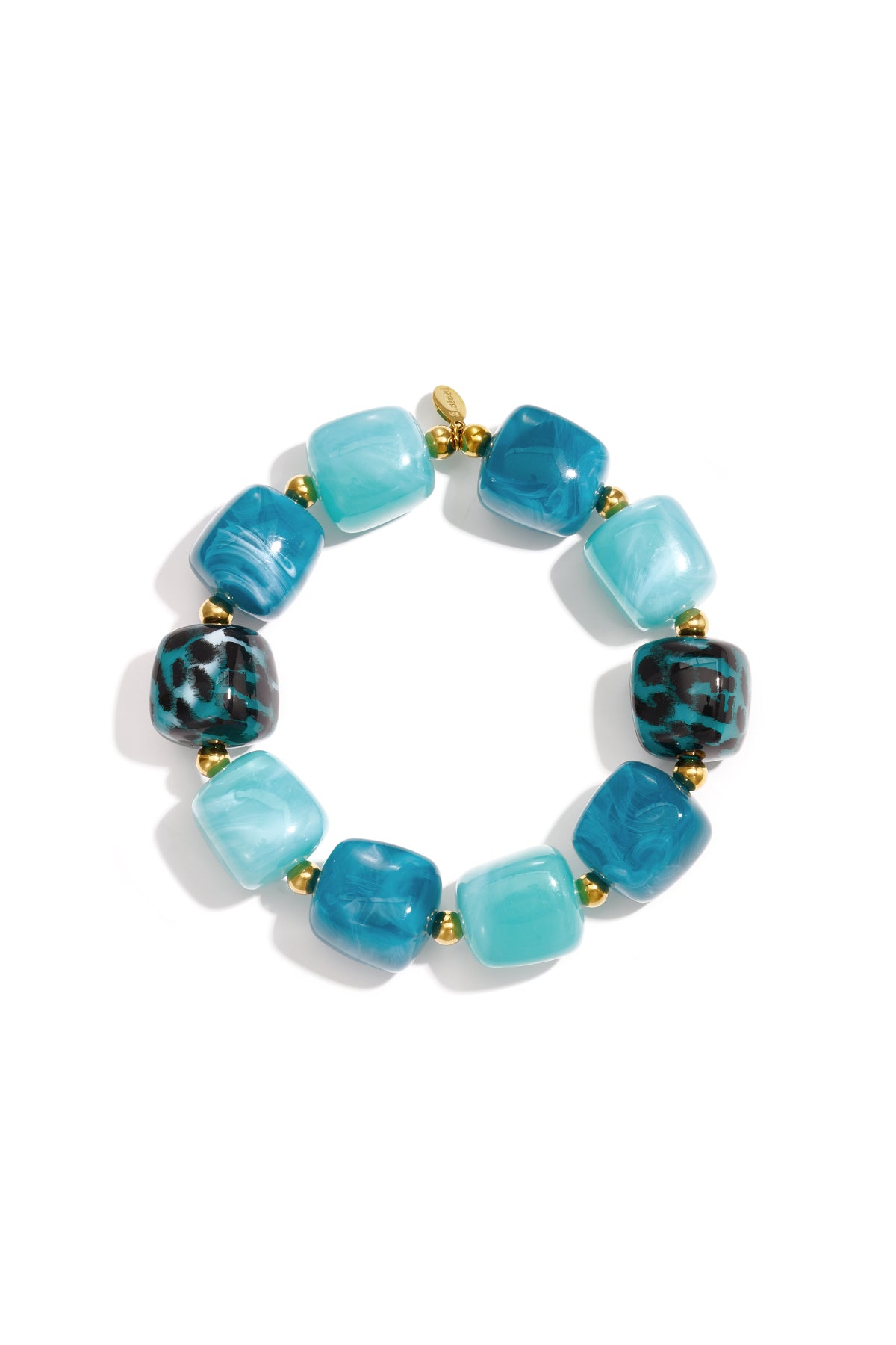 Pulseras de cuentas acrílicas cuadrada