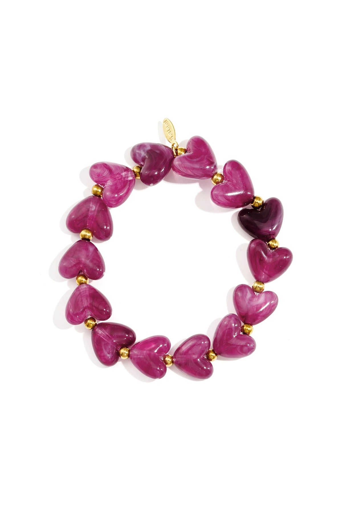 Pulsera Cuentas Corazones