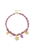 Elegant Purple Braided Necklace for Women - Spring/Summer Essential