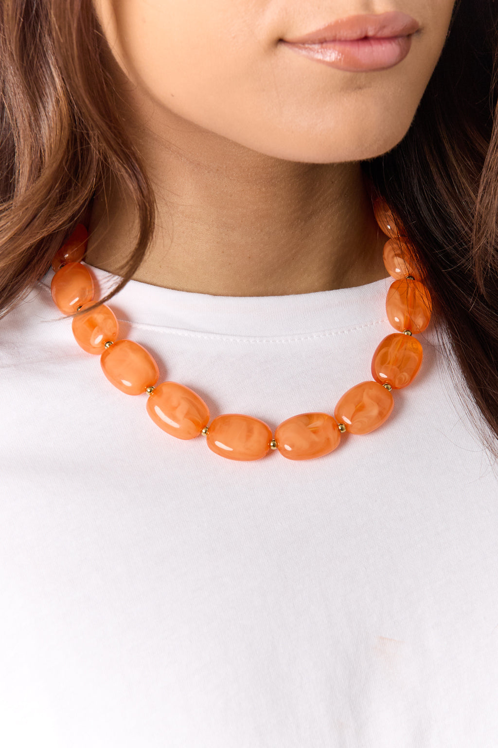Collar con cuentas cuadradas