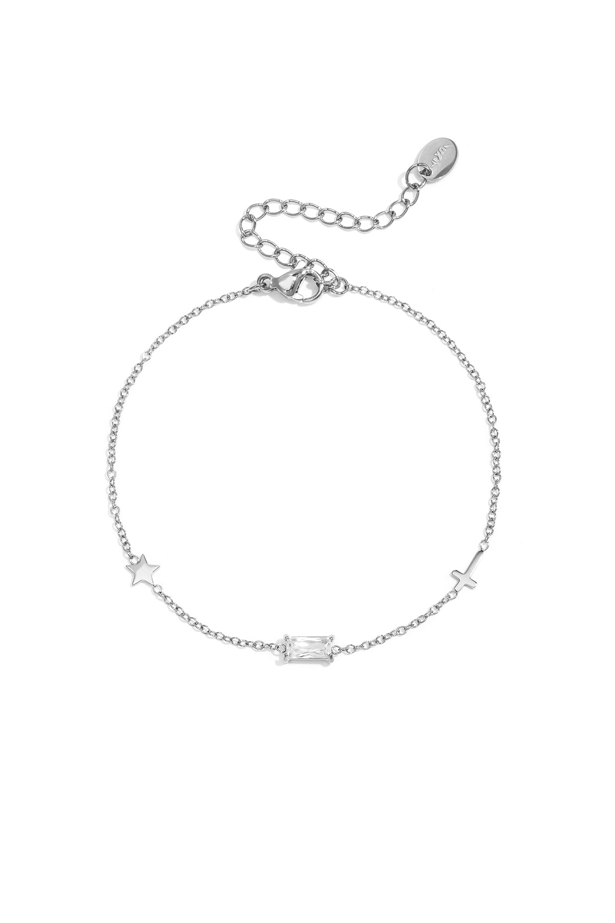 Pulsera Cruz y circonita