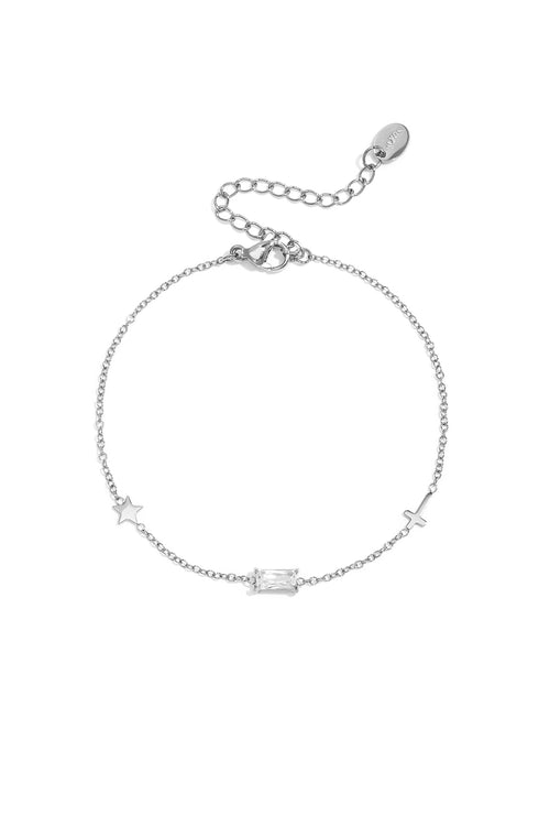 Pulsera Cruz y circonita