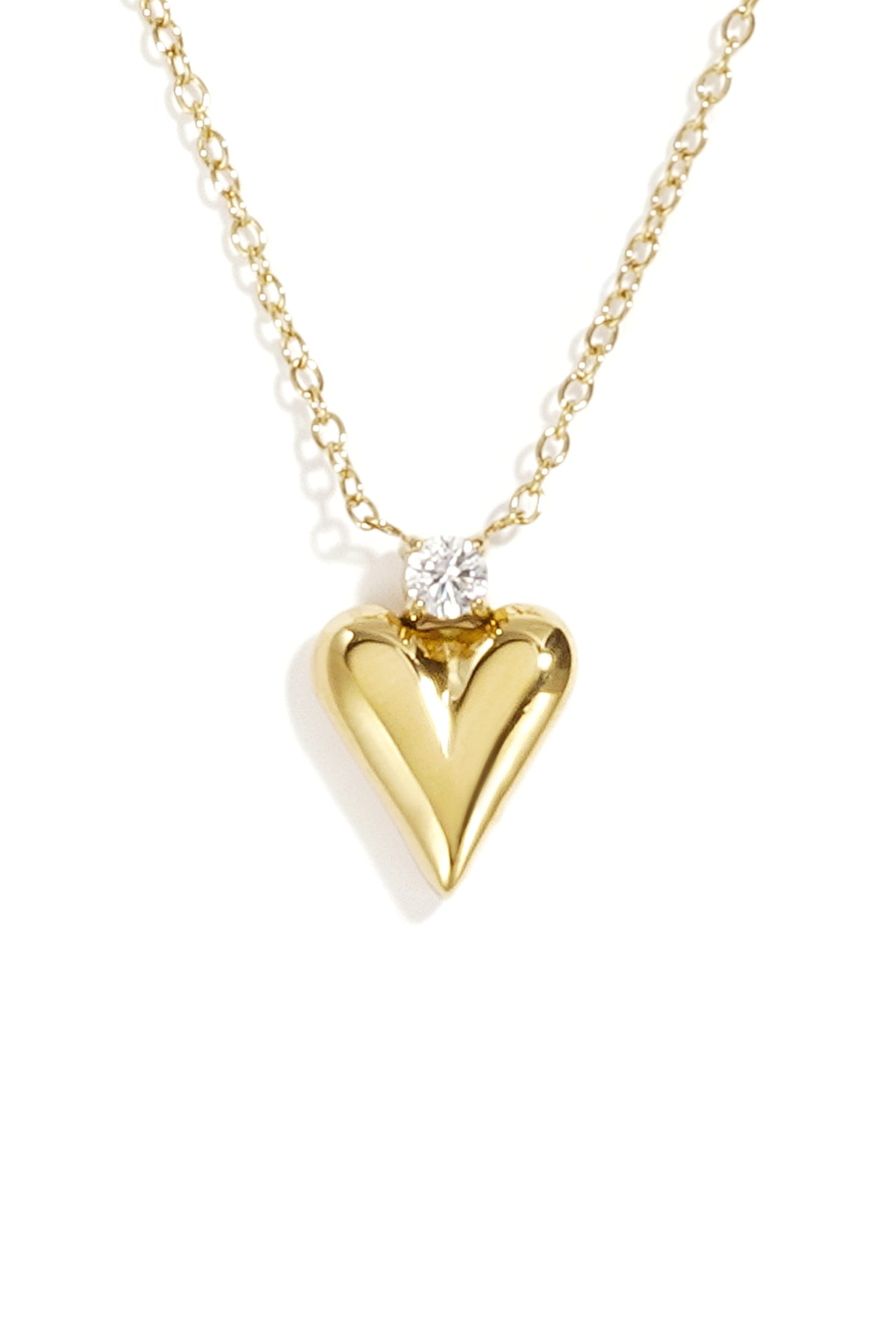 Collar con colgante forma de corazón