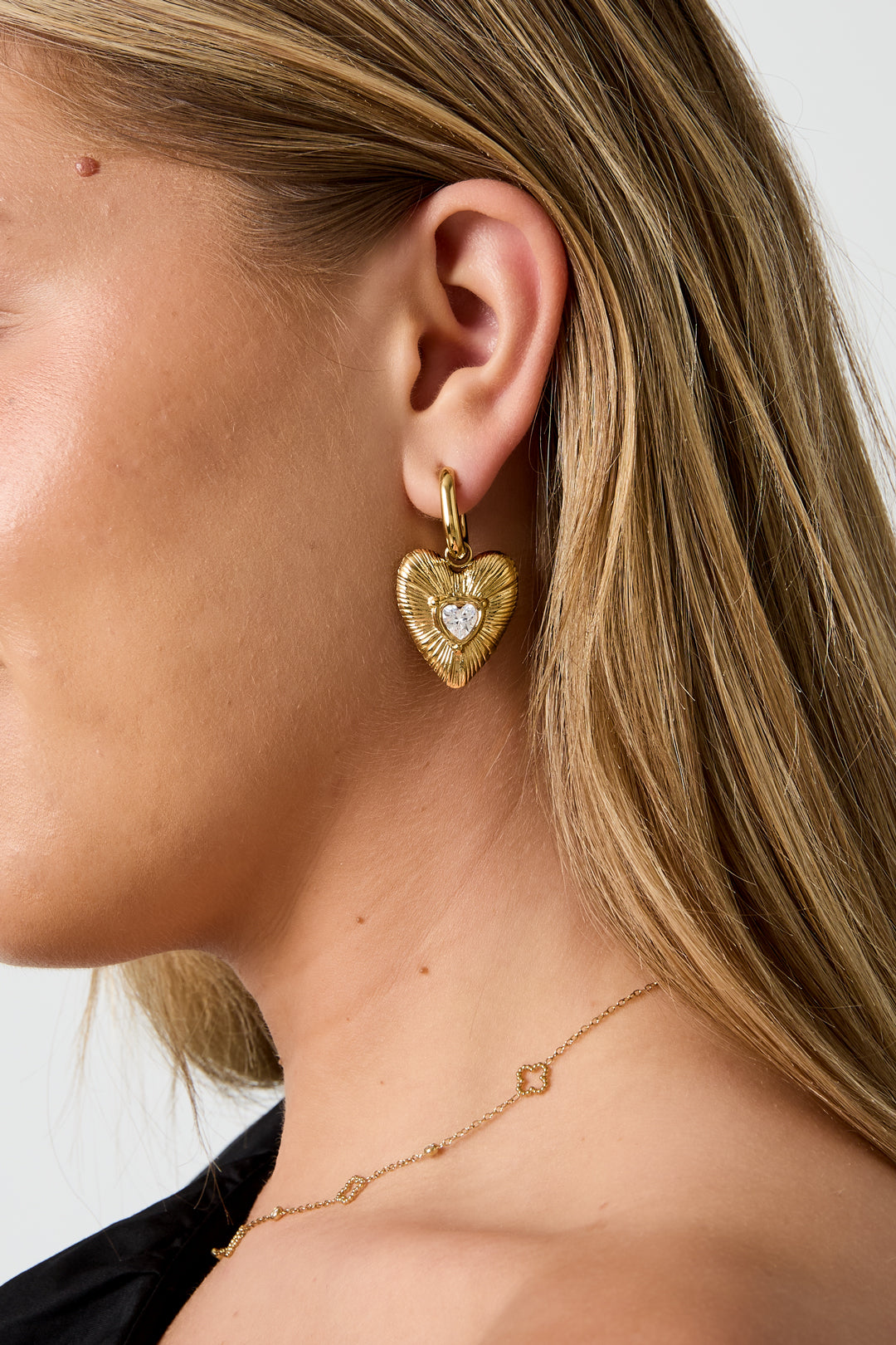 Pendientes colgantes con forma de corazón