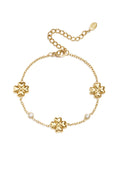 Stylish Silver & Gold Clover Charm Bracelets