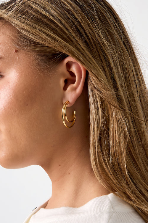 Pendientes de aro doble