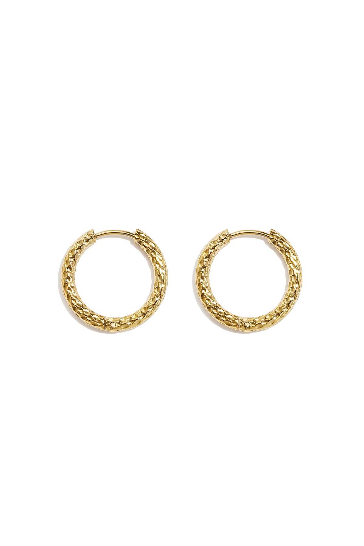 Pendientes de aro de acero inoxidable Circle Simple