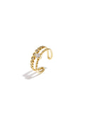 Anillo doble ajustable con piedras