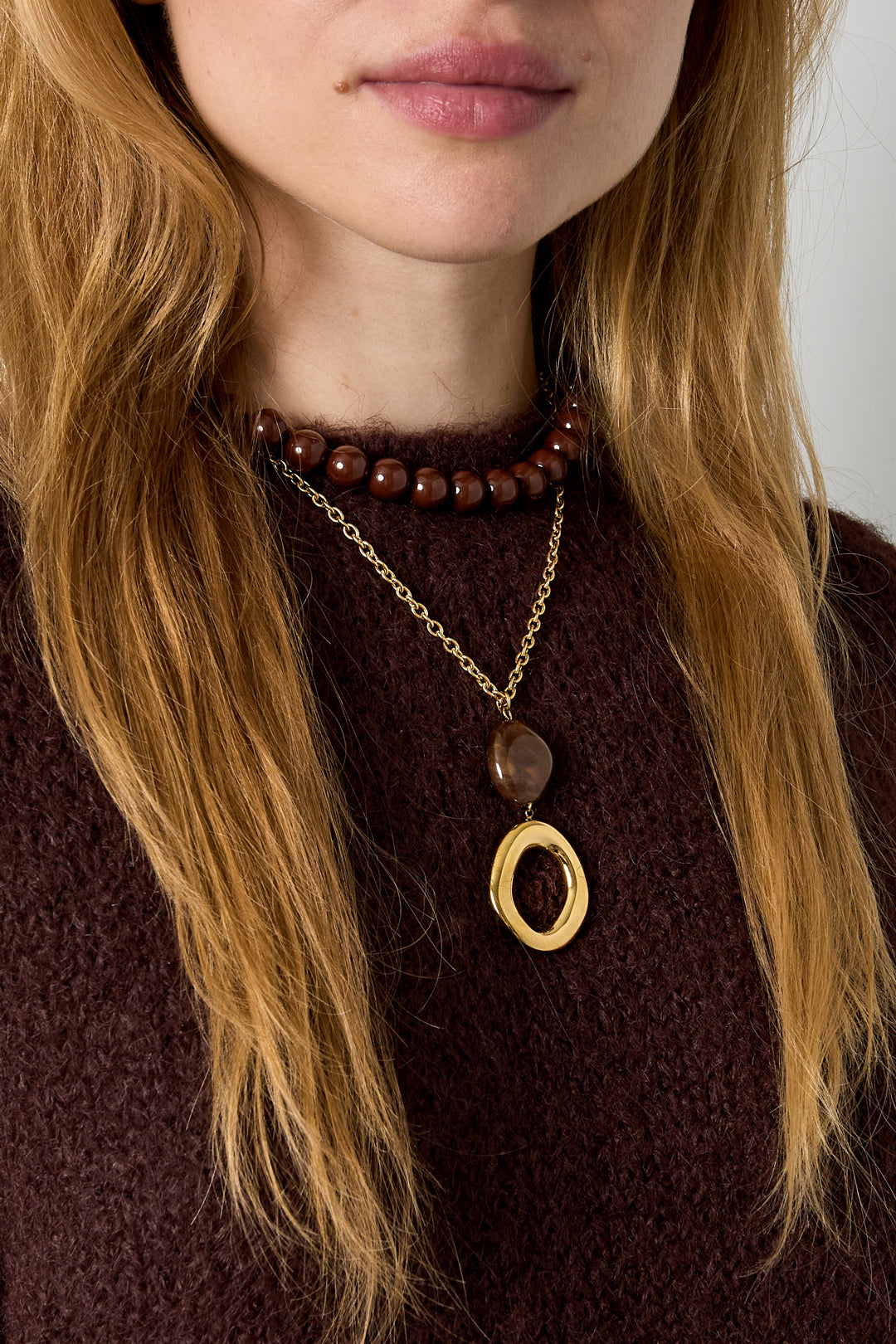 Collares colgantes estilo circular