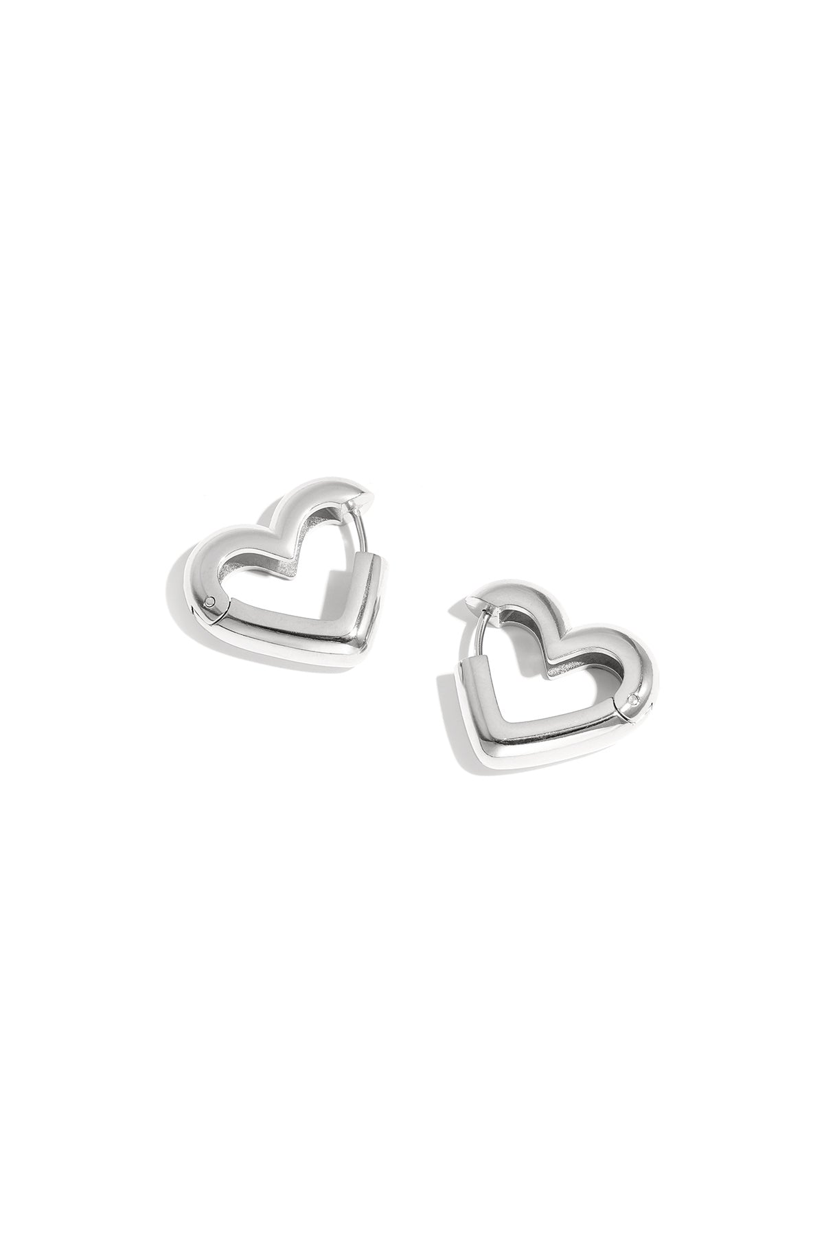 Elegant Heart Hoop Earrings for Everyday Wear