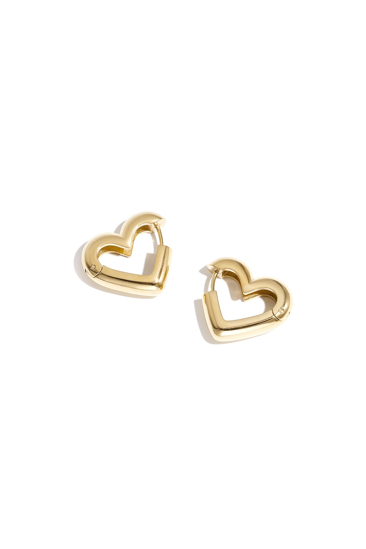 Elegant Heart Hoop Earrings for Everyday Wear