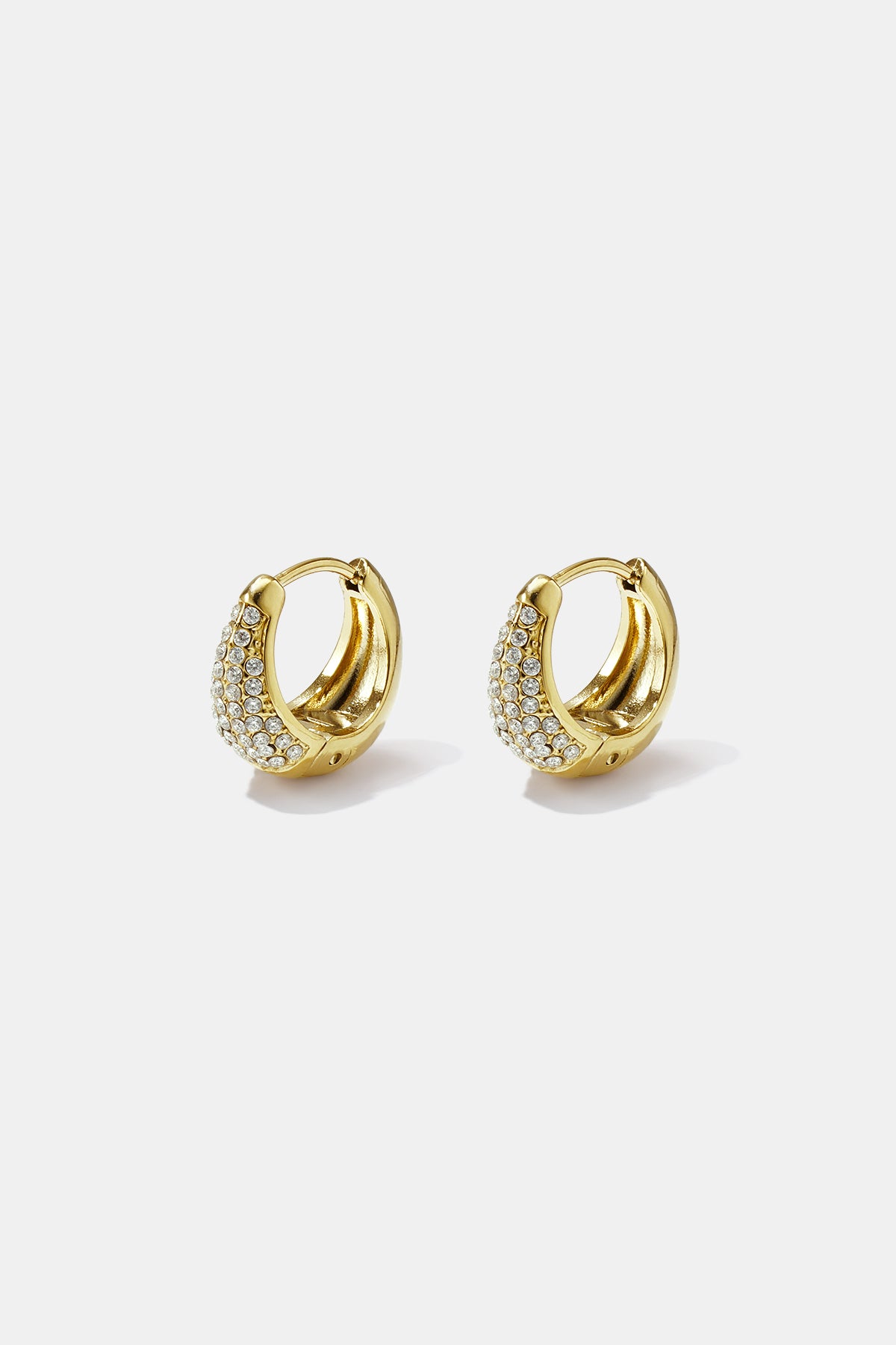 Pendientes de aro con forma irregular circonitas