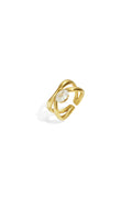 Anillos de piedras preciosas líneas simples