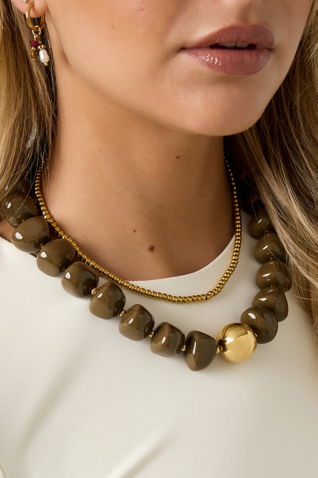 Collares de cuentas acrílicas Cuentas Retro