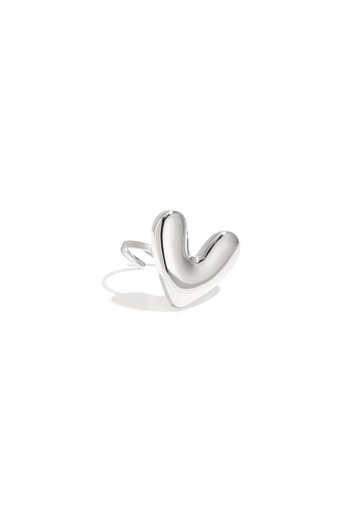 Anillo llamativo con corazón funky