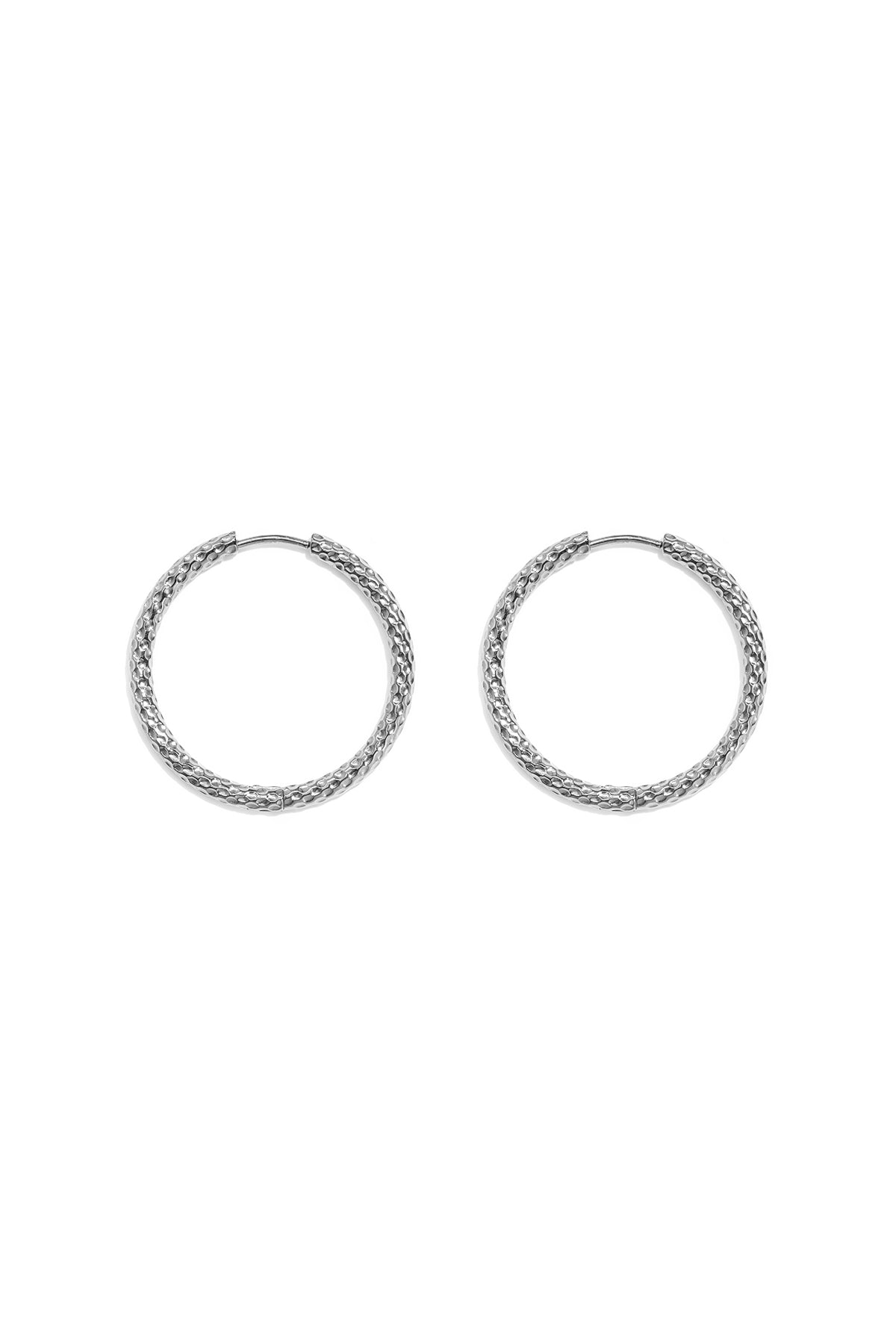 Pendientes de aro de acero inoxidable Circle Simple
