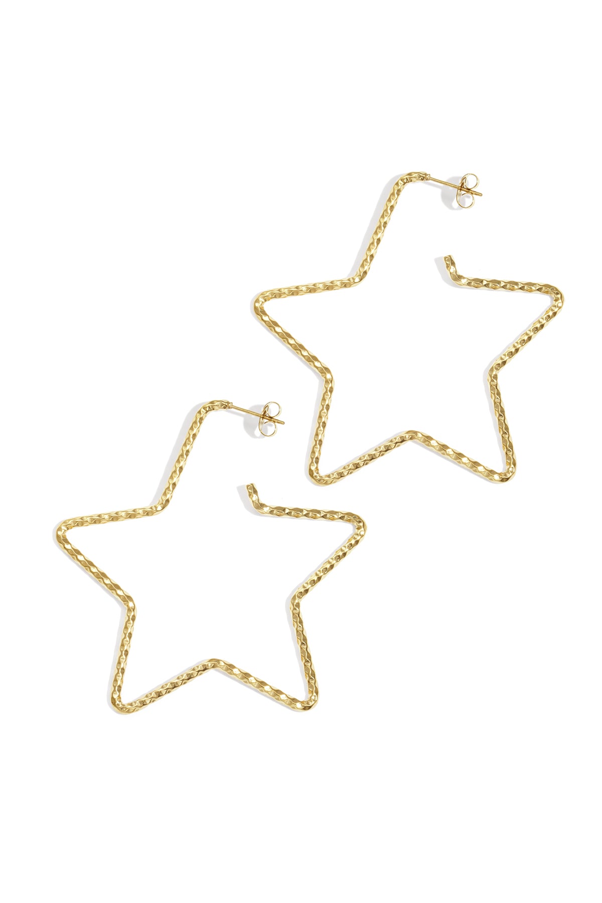 Pendientes de aro con diseño de estrella