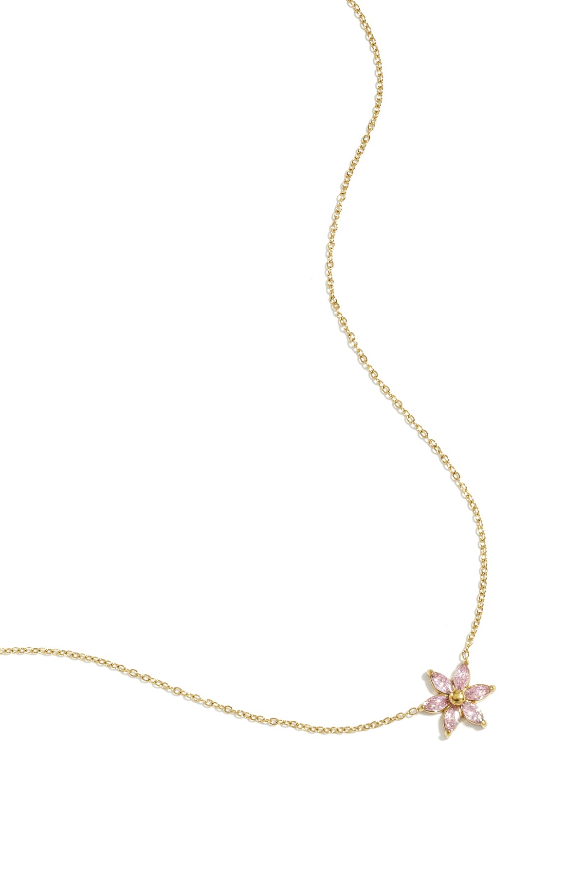 Collar con flor de pedrería