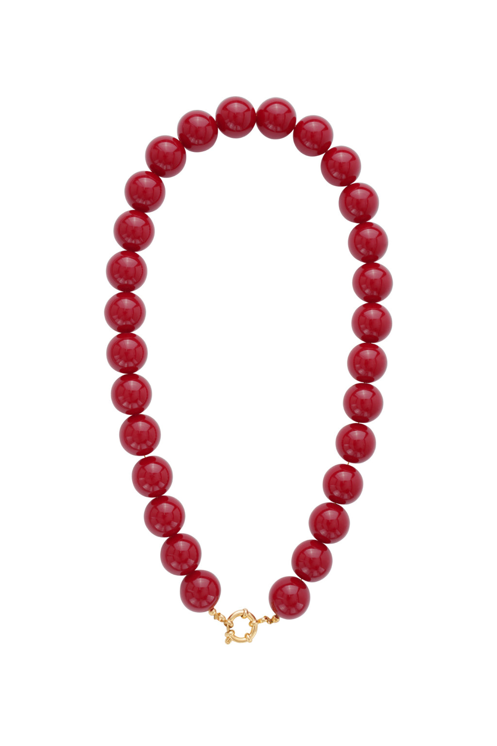 Collar Con Cuentas Grandes Y Cierre Frontal
