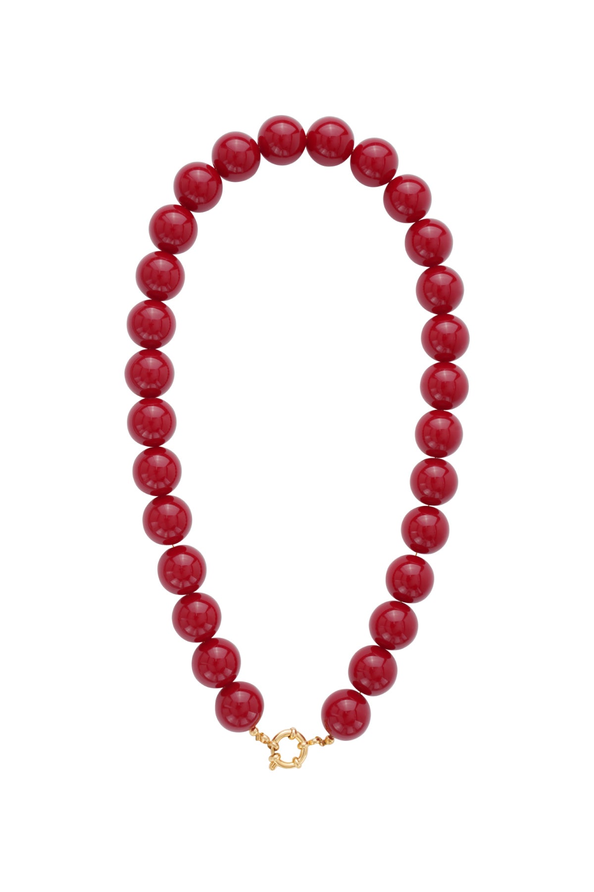 Collar Con Cuentas Grandes Y Cierre Frontal