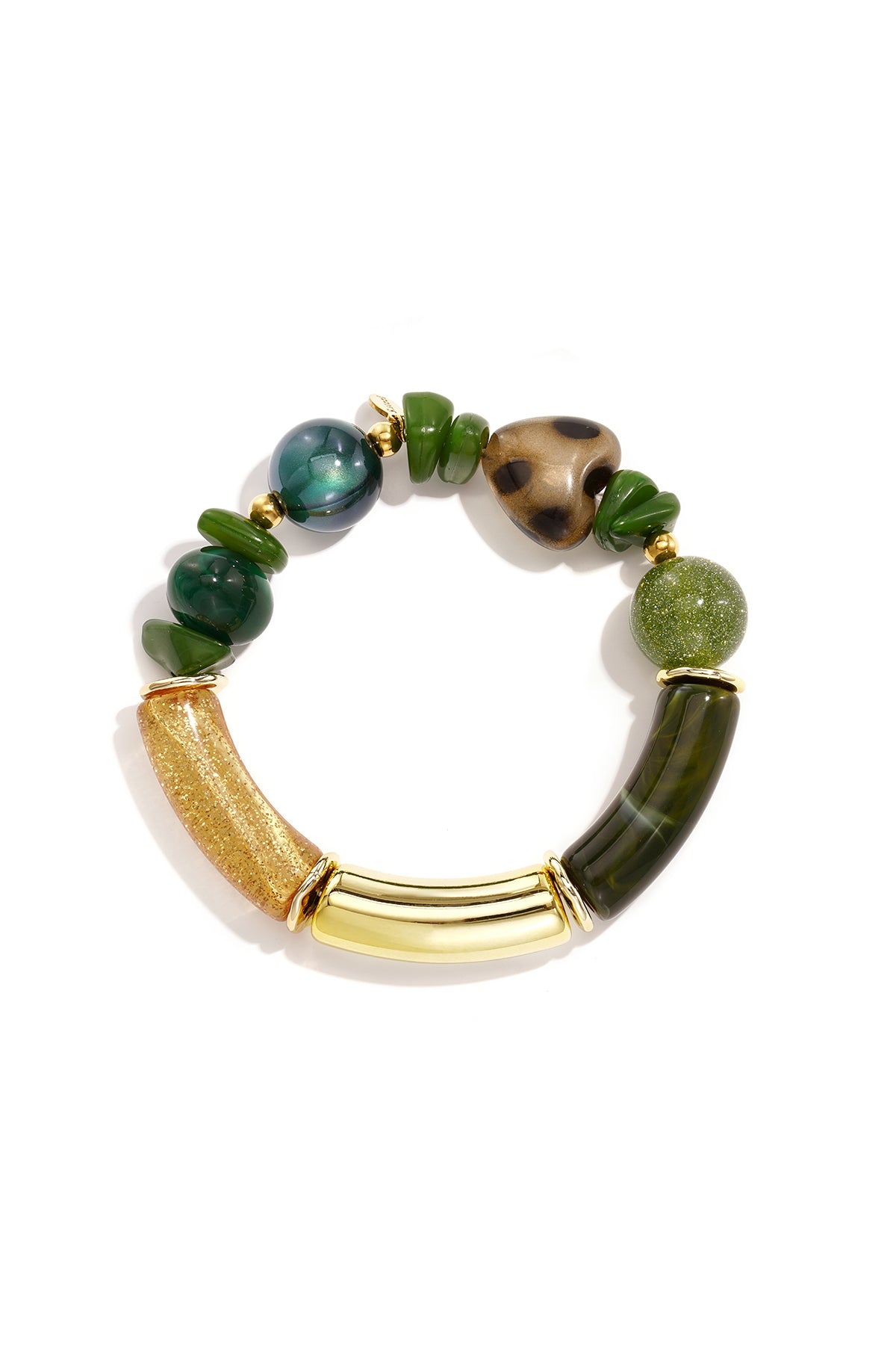Pulseras de cuentas acrílicas leopardo