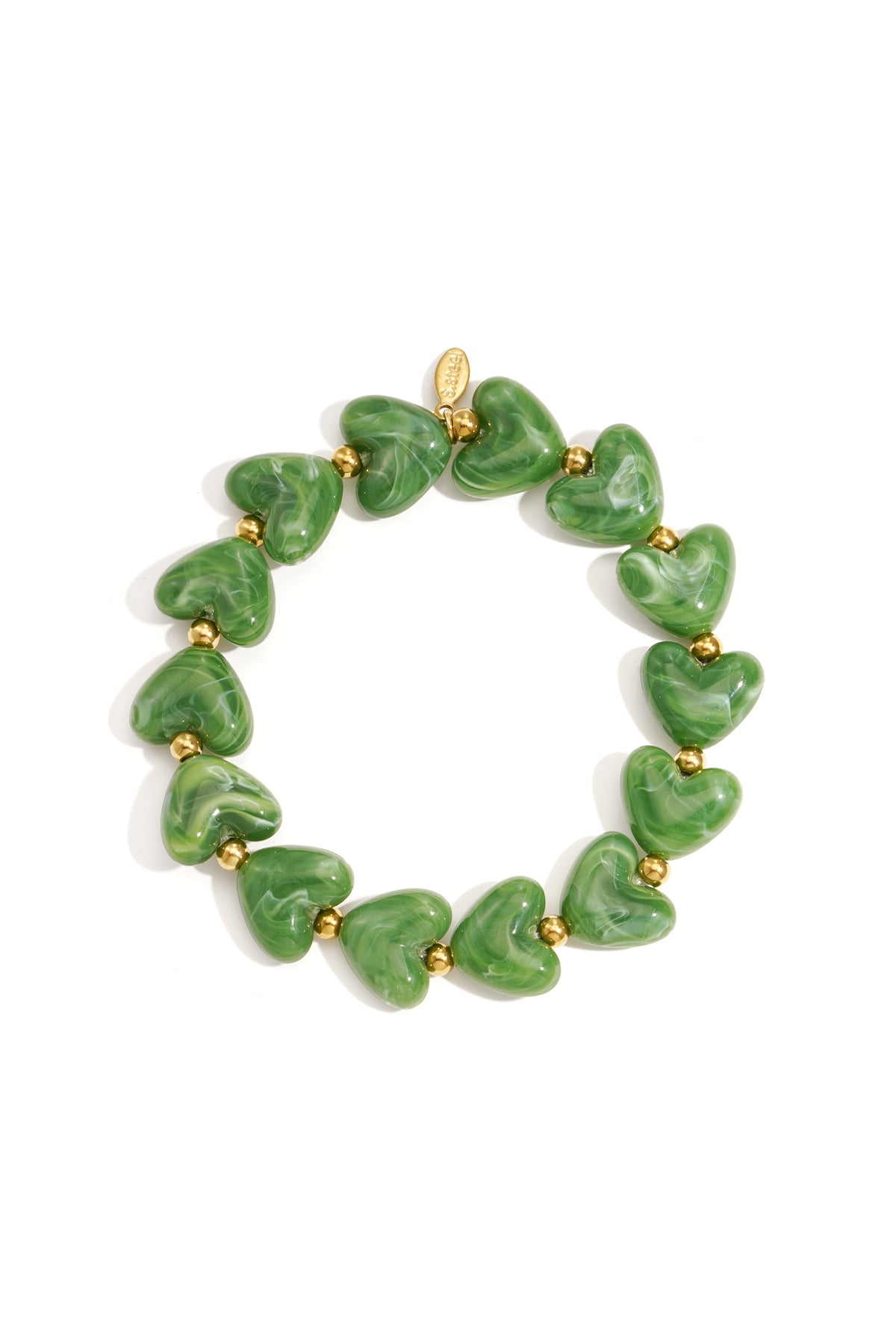 Pulsera Cuentas Corazones