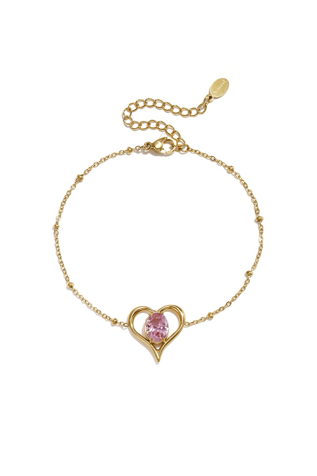 Pulsera con dije de corazón