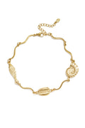 Tobilleras de acero inoxidable Shell Vacation Daily Simple Series Joyería para mujer